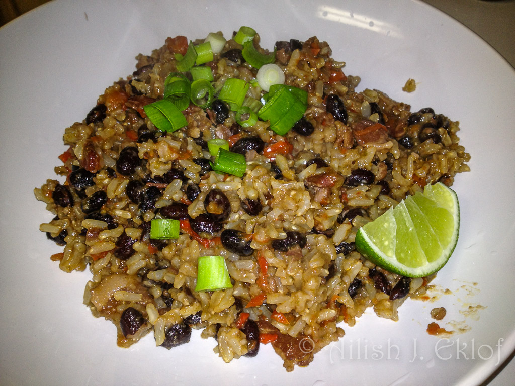 Cuban style black beans and rice