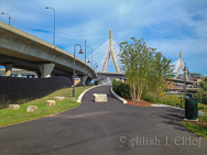 North Point Bridge crosses railroad tracks
